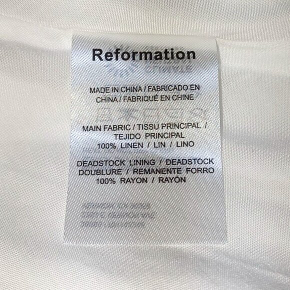 Reformation Cassette Linen Maxi Dress White 10 Bridal Shower Destination Wedding - Picture 11 of 16